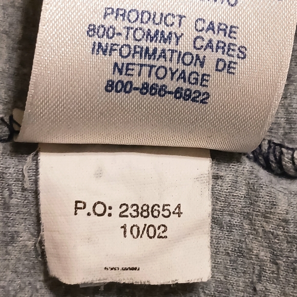 Vintage 2002 Tommy Hilfiger Jeans Men's XL Blue White Gray Color Block S/S Shirt - Picture 8 of 10